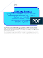 Upcming Events