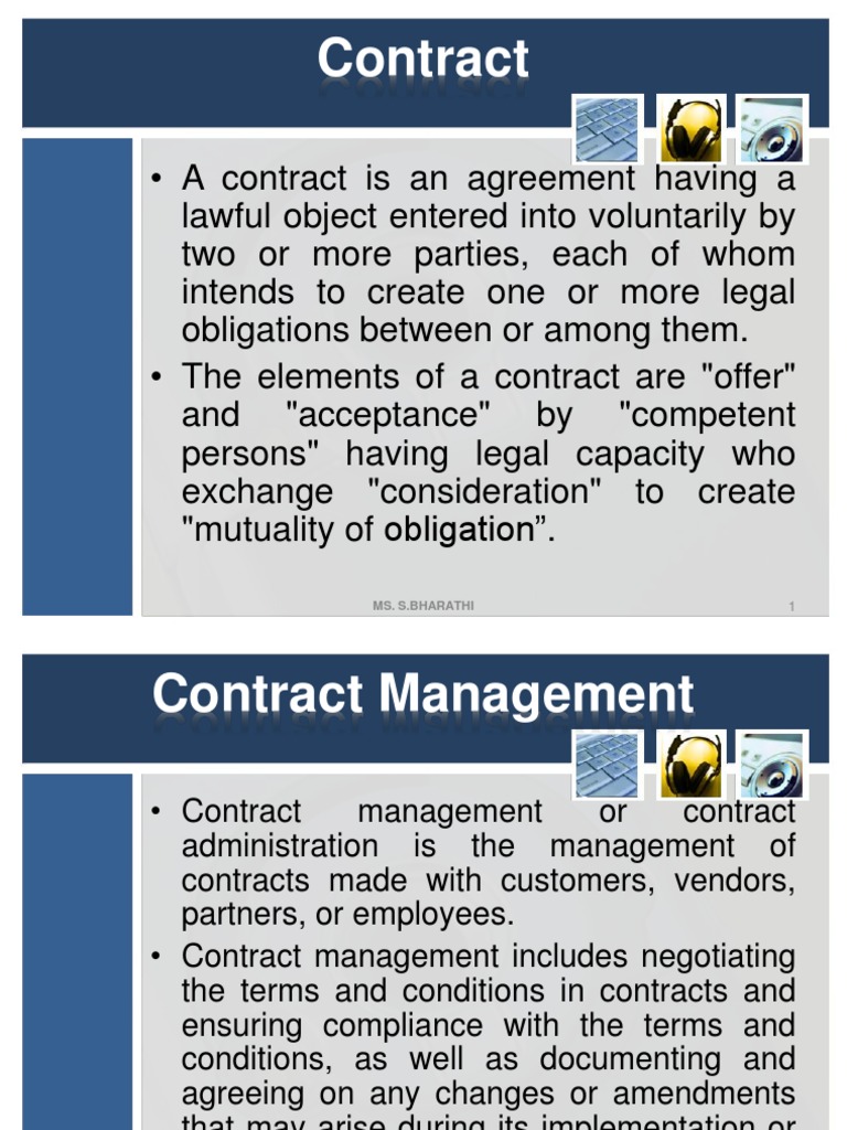 Contract Management Overview | PDF