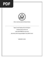 Privacy and Civil Liberties Oversight Board Report on the NSA Bulk Phone Metadata Program