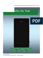 Sony Xperia M Go/No Go Test