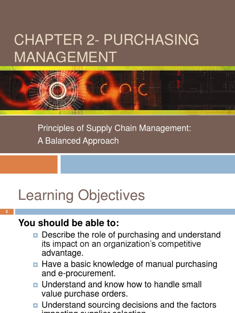 Purchasing Management Principles | PDF | Inventory | Outsourcing