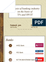 Analysis of Banking Industry On The Basis of 7Ps and SWOT: Vedansh Jain Shish Kant