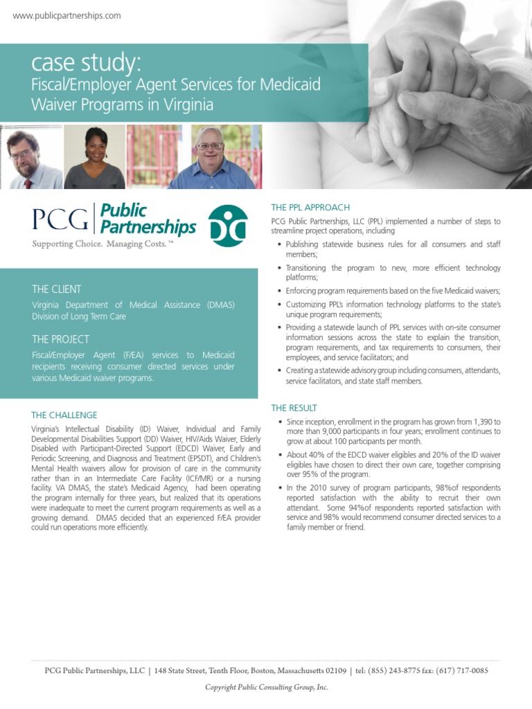 PCG Public Partnerships, LLC Case Study: VA DMAS Program | PDF