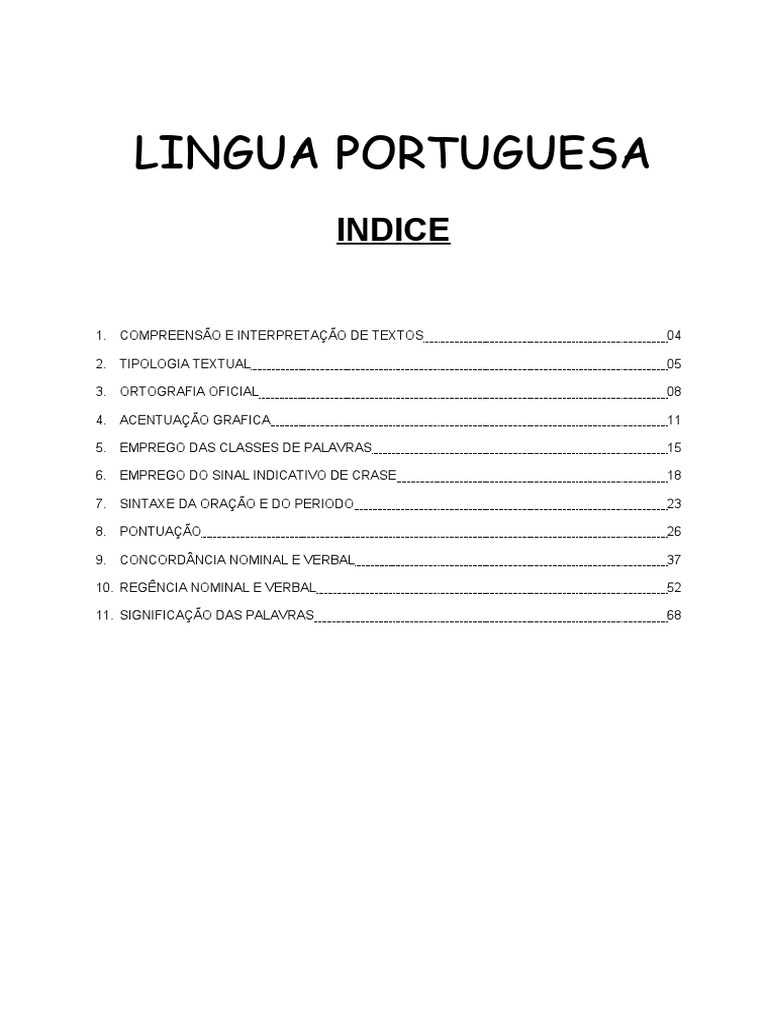 APOSTILA LínguaPortuguesa, PDF, Estresse (Linguística)