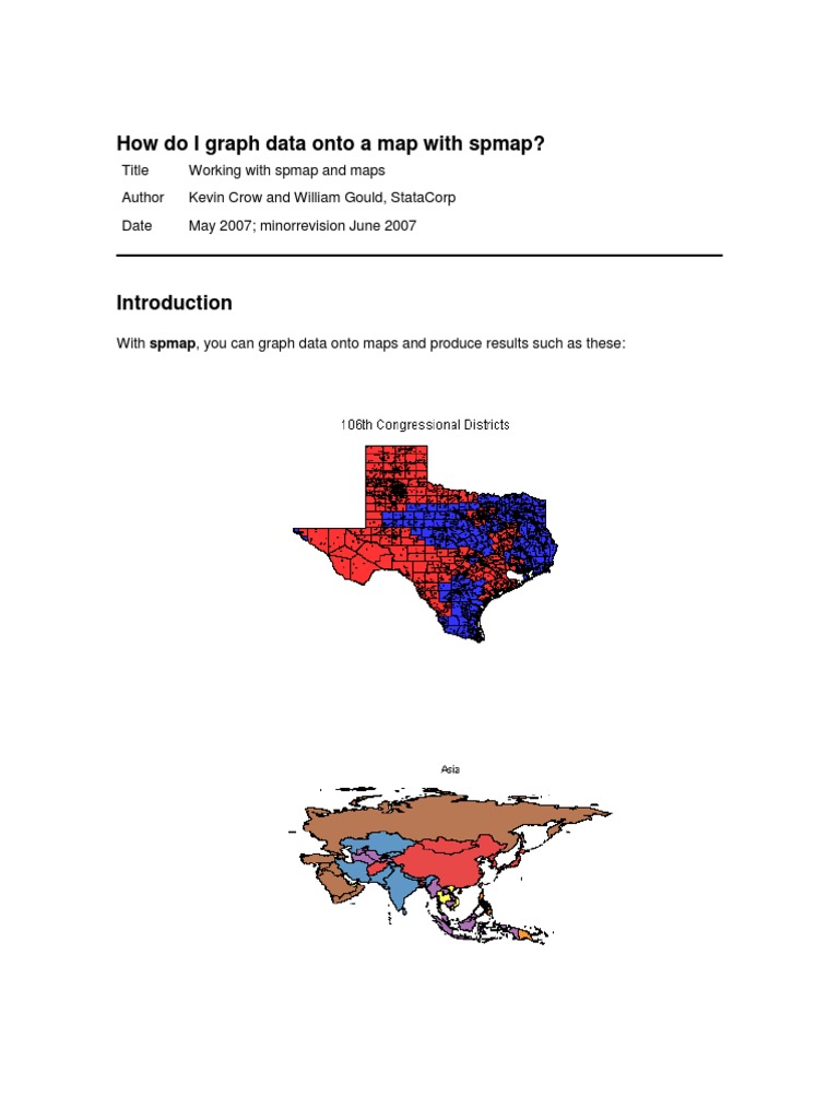 How Do I Graph Data Onto A Map With Spmap | PDF | Information Science ...