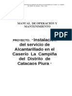 MANUAL  DE OPERACIÓN Y MANTENIMIENTO- ALCANTARILLADO