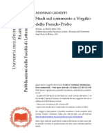 Studi Sul Commento a Virgilio Dello Pseudo Probo (1991)