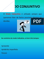 Modo Conjuntivo - factos, desejos e dúvidas