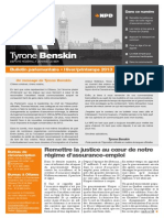 Hiver/printemps 2013 - Bulletin Parlementaire de Tyrone Benskin, Version Française