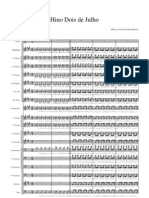 Hino 2 de Julho - Partitura