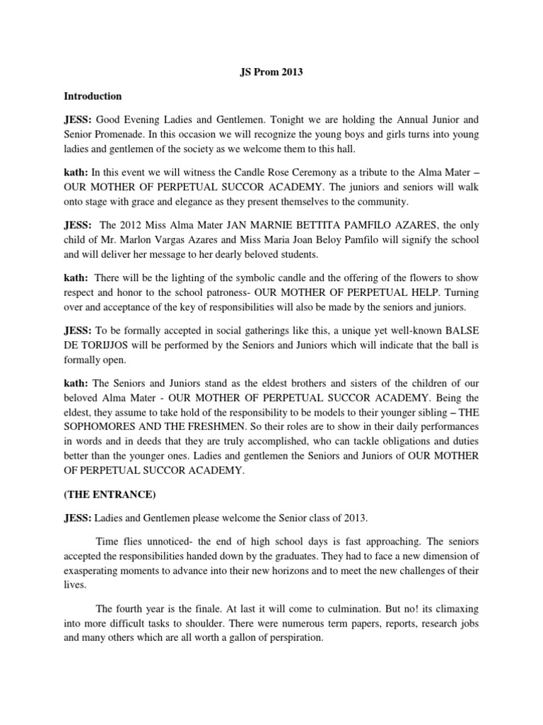 Js Prom 2013 Sample Pdf Prom