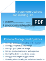 personal management qualities and working life