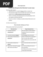 Central Idea That Gives The Direction' To Your Essay: Thesis Exploration