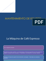 Man. Equipos. MAQUINA DE CAFÉ ESPRESSO