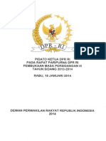 Naskah Pidato Pembukaan Masa Sidang III 15Jan14