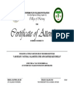 Certificate of Attendance