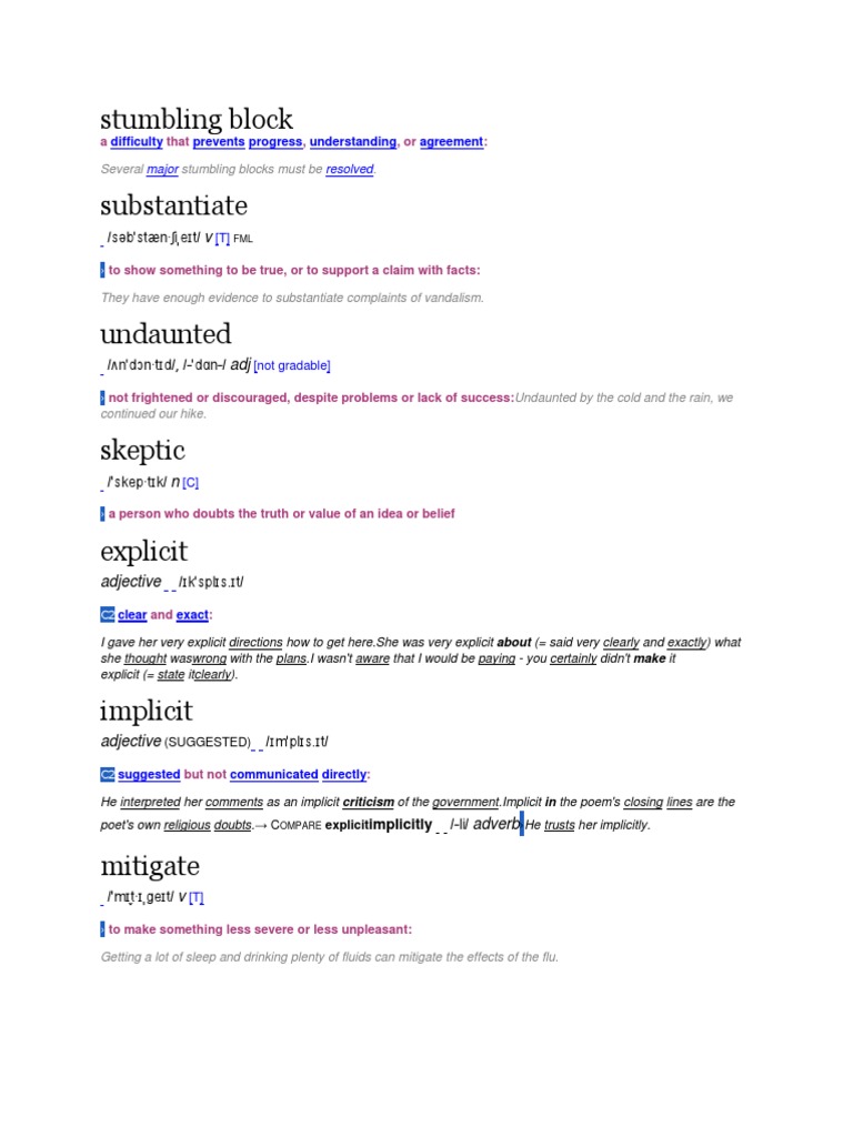 Key Vocabulary Definitions and Usage | PDF | Philosophy
