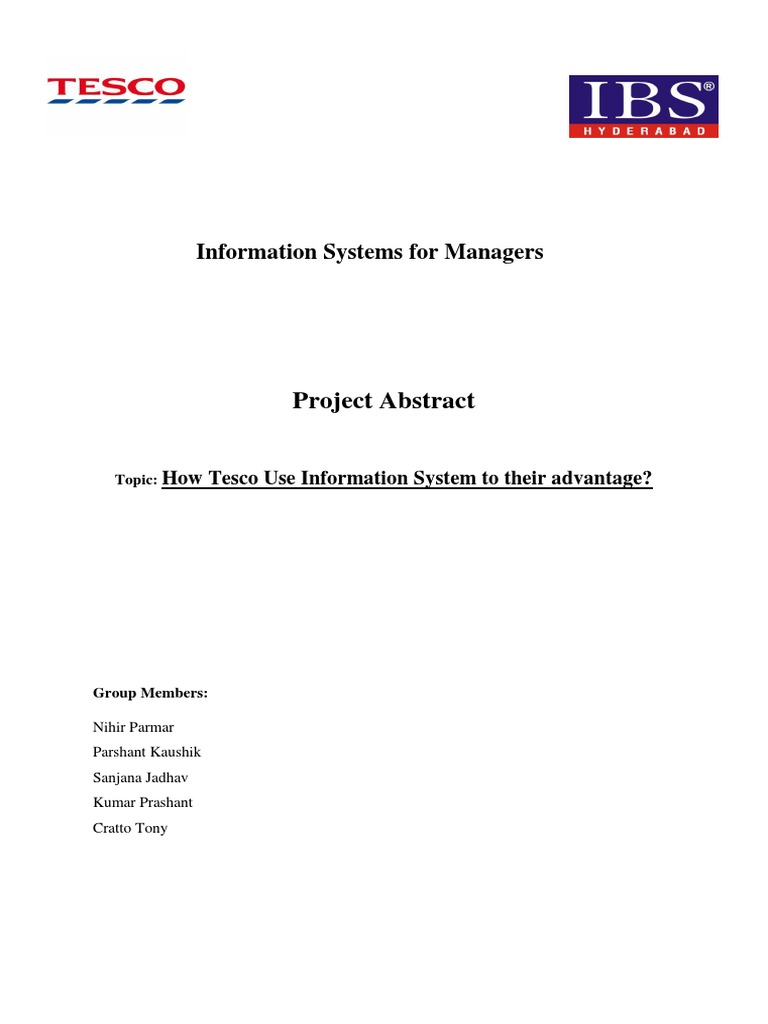How Tesco Use Information System to their advantage. Tesco Sales
