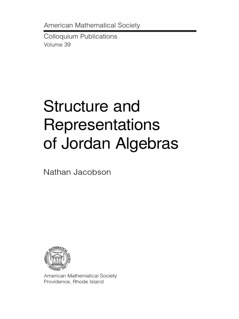Structure of Jordan Algebras | PDF