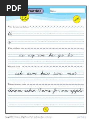 Cursive Practice a z