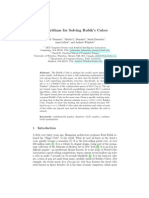 Algorithms For Solving Rubik's Cubes