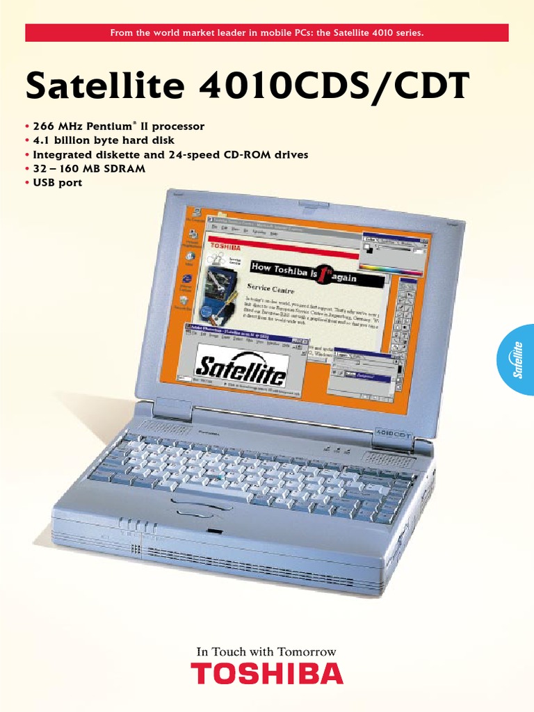 Portable Rétro Gaming Toshiba Satellite 4010CDS – Windows 98 – Pentium II 266