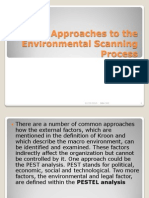 Approaches to Environmental Scanning Using PESTEL Analysis