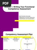 Module 1: Writing Your Functional Competency Assessment