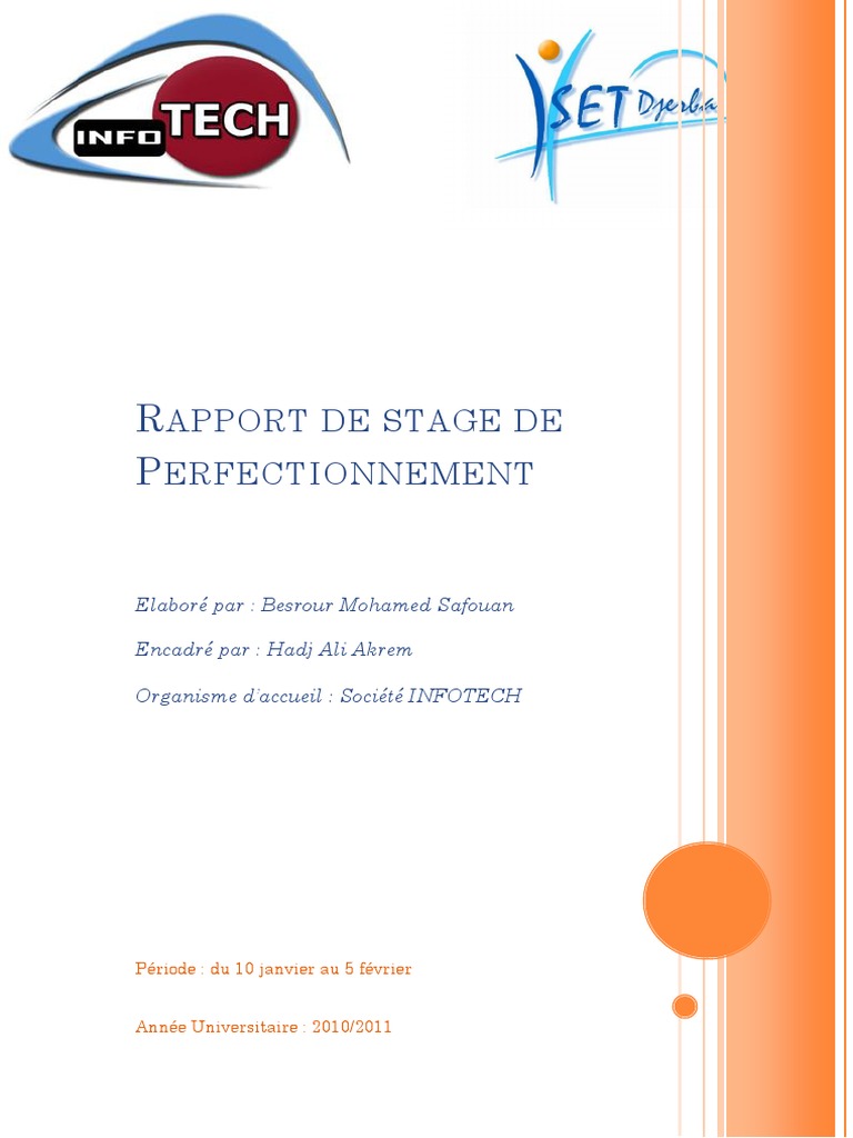 Rapport de Stage de Perfectionnement  Modèlevuecontrôleur  Application