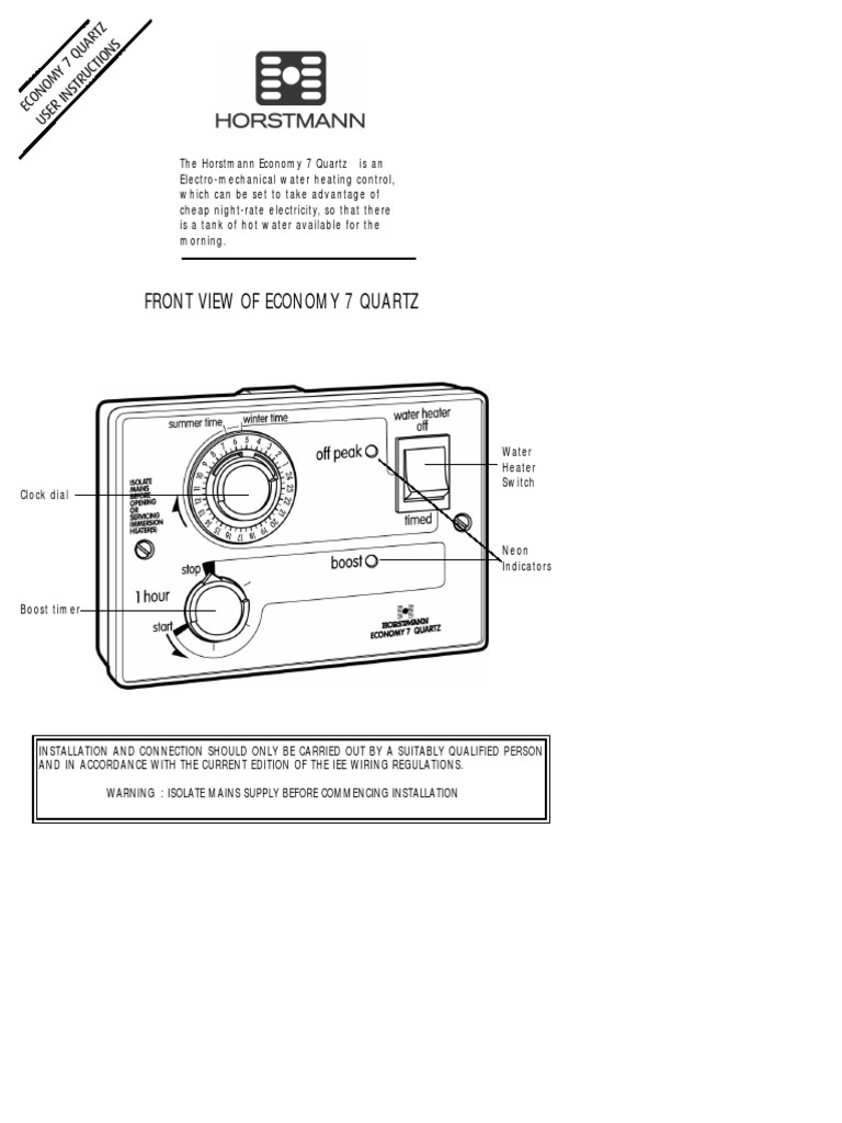 The Horstmann Economy 7 Quartz | PDF