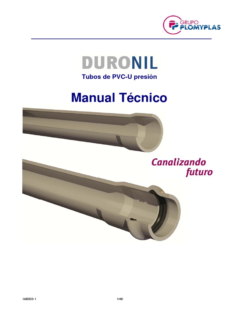 Tubos de PVC-U, Manual | PDF | Polímeros | Cloruro de polivinilo