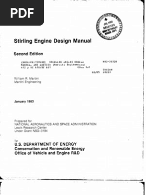 Stirling Engine Design Manual Internal Combustion Engine Heat