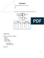 Experiment 2: Object: Software Used: Theory