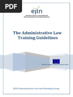 The Administrative Law Training Guidelines