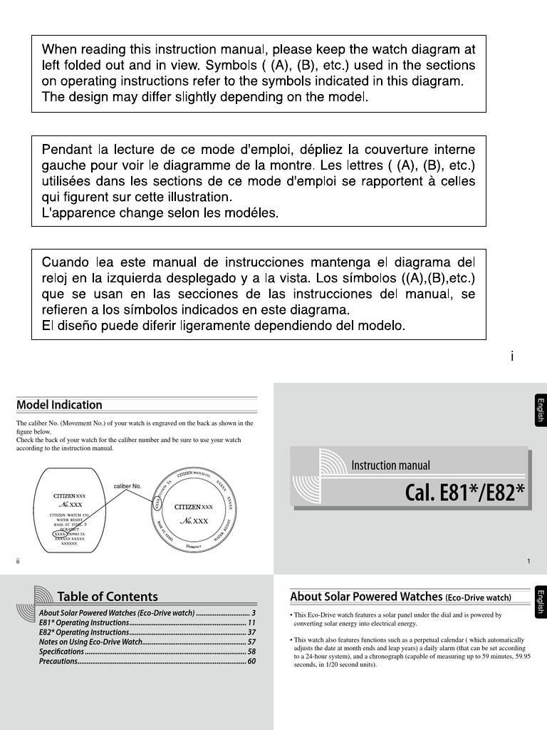 citizen watch e820 setting instructions