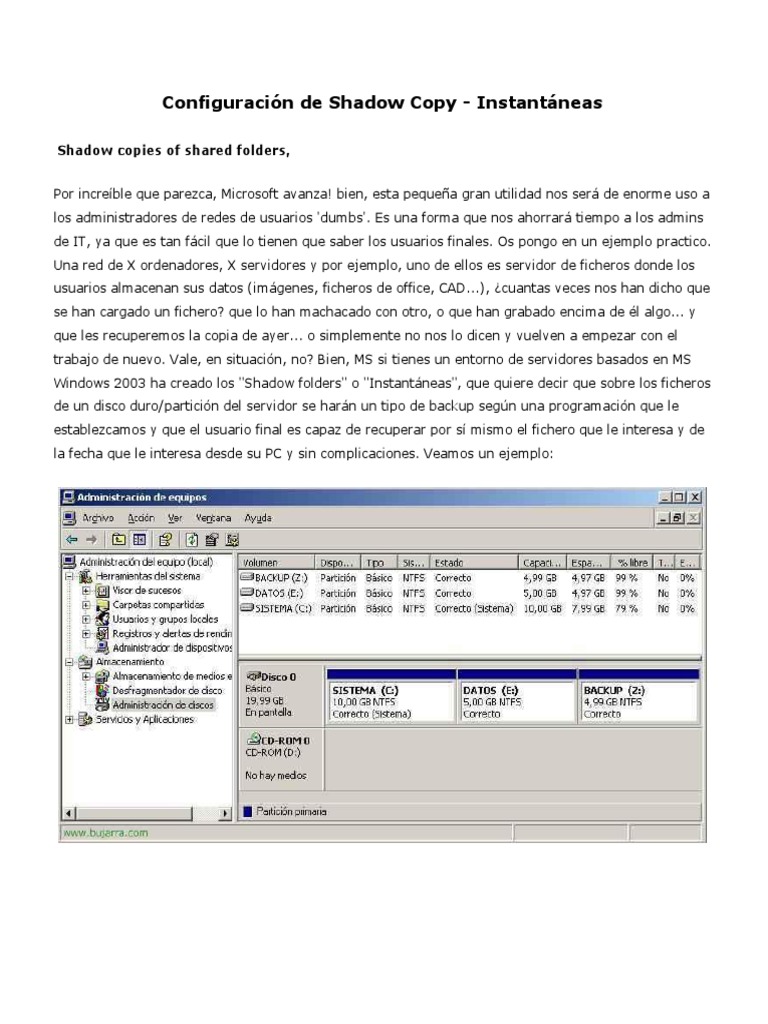Backup Windows Server 2003 | PDF | Apoyo | Archivo de computadora