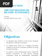 Class 1 - Introduction The Foundation of Islamic Economics