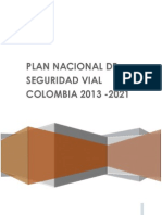 Plan Nacional de Seguridad Vial Colombia 2013-2021
