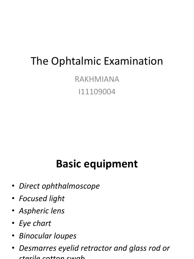 Ophthalmic Examination Proforma Guide | PDF | Visual Acuity | Cornea