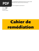 Remédiation cahier