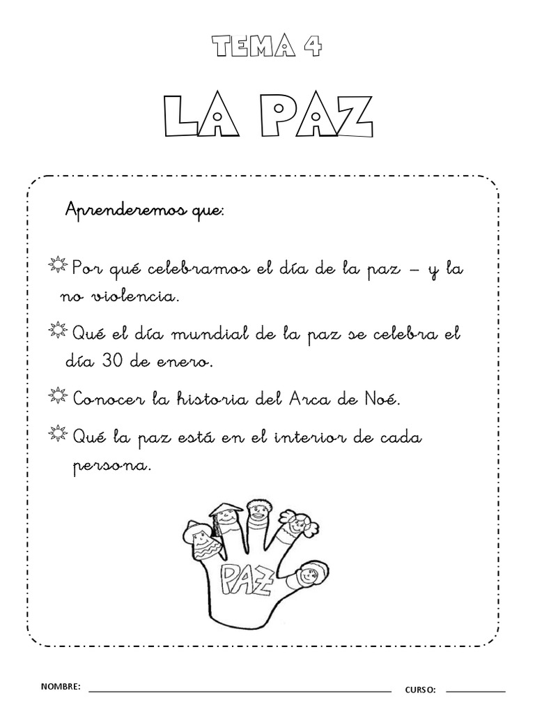 Actividades para el Día de la Paz | PDF