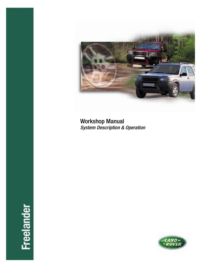 Workshop Manual Freelander - Includes JF506E | Throttle | Internal  Combustion Engine