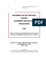 Document On Test Method, Testing Equipment and Related Procedures