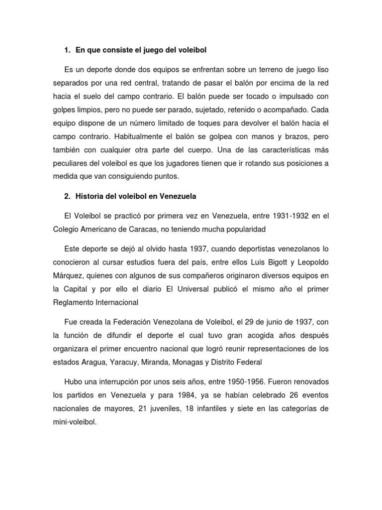 espía longitud Floración En Que Consiste El Juego Del Voleibol | PDF | Vóleibol | Deportes de equipo