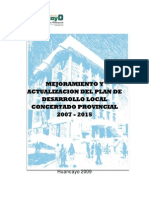 Mejoramiento y actualización del plan desarrollo local concertado provincial de Huancayo 2007 -2015