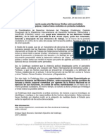 Codehupy Presenta Queja Ante NNUU Sobre Periodista Ante Detención, Golpes y Malos Tratos Recibidos en Protesta Ciudadana