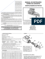Manual garantia despoleira frutas