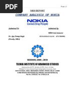 Company Analysis of Nokia: Tecnia Institute of Advanced Studies