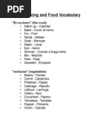 Cooking and Food Vocabulary