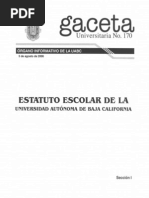 Estatuto escolar - UABC